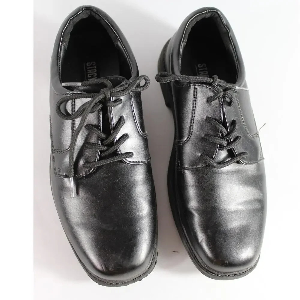 Stacy Adams Boys Black Oxford Dress Shoes Lace Up Formal School Uniform Size 4M